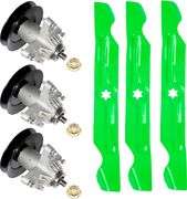 Lawn Mower Deck Rebuild Kit Compatible With MTD Cub Cadet 618-04126 490-110-C123 Troy Bilt 50 inch Deck RZT LT1050 Zero Turn Includes 3 Spindles 618-0