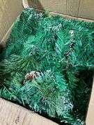 9 Ft Prelit Christmas Garlands with 100 Lights Battery Operated Timer 8 Modes, 329 PCS Artificial Garland Christmas Decoration with Rich Leaves Pine C