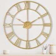 Tulivios Large 24In Wall Clock,Vintage Farmhouse Wall Decor,Boho Metal Wall Art,Home Decor for Living Room, Kitchen,Bedroom, Office,Suitable for Room