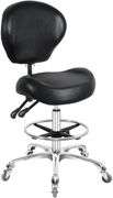 Nazalus Rolling Swivel Drafting Chair Adjustable Heavy Duty (400lbs) Lumbar Support Task Chair for Home Desk Studio Design Lab(Trapezoidal Back Black)