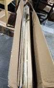 Sivil 64 in. Brass Finish Rectangle Tempered Glass Console Table