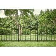 (4-pack) Beaumont 40.4 in. H x 49.6 in. W Black Steel 3-Rail Fence Panel