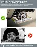 Rynharta Wheel Alignment Tool with Tape Measures, Premium Stainless Steel Toe Alignment Tool Plates, Silver