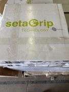 Box of peel and stick vinyl 18" by 18" square opal white flooring tiles (36 sq. Ft. Per box)