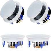 Herdio 6.5' 640Watts 2-Way Bluetooth Ceiling Speakers Package Great for Home Theater System, Living Room,Office,Flush Mount Wired(4 Speakers)