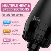 Hair Dryer Brush Blow Dryer in One, Upgraded 4 in 1 Hair Dryer and Styler Volumizer with Negative Ion Anti-frizz Ceramic Titanium Barrel Hot Air Hair