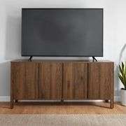 Mainstays 4-Door TV Console for TV s up to 65 , Canyon Walnut Finish