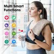 Fitness Tracker Watch with Heart Rate Monitor, Large Screen Activity Tracker with Pedometer, Sleep Monitor, Calories & Step Counter, 5ATM Waterproof S
