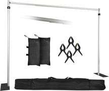 10x10Ft Single Crossbar Backdrop Stand, Heavy Duty Pipe and Drape Stand, Wedding Backdrop for Photography Backdrop, Party, Event, and Ceremony Decorat