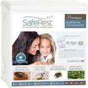 SafeRest Premium Zippered Mattress Cover - Waterproof Mattress Encasement, Breathable, Noiseless and Vinyl Free (Fits 12" - 15 Inch H), Full Size