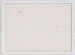 U Brands Linen Cork Linen Bulletin Board, 17 x 23 Inches, White Wood Frame (3264U00-01)