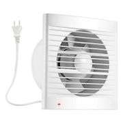 White 55 CFM 12W Plastic 4 in. Electric Powered Exhaust Fan, Small Window Wall Mount Vent Extractor Fan for Workshop