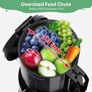 Juicer Machines,Aeitto Cold Press Juicer with 5.3 Extra Large Feed Chute for Whole Fruits & Vegetables, Juice Extractor Machine, Self Feeding, Easy to