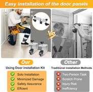 Sancunhui 2PCS Door Installation Tool Kit,Heavy Duty Door Lifter Dolly for 4/5" to 1-3/4" Pre-Hung, Slab, Front Doors,Steel Door Dolly Installation To