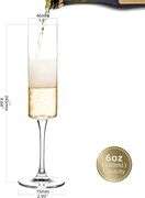 UMEIED Champagne Flutes, 6oz Edge Champagne Glasses Set of 12 with Long Stem - Sparkling Wine Glasses & Elegant Gift for Home, Wedding, Anniversary, P