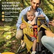 WIPHA Baby Backpack Carrier, Upgraded Carrying System Baby Hiking Backpack Carrier, Ergonomic Pro Hiking Baby Carrier Backpack with Safety Seat, Light