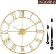 Tulivios Large 24In Wall Clock,Vintage Farmhouse Wall Decor,Boho Metal Wall Art,Home Decor for Living Room, Kitchen,Bedroom, Office,Suitable for Room