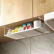 ROLIZOE Adjustable Under Cabinet Shelf, Metal Under Shelf Basket, Hanging Under Desk Shelf for Laundry Room, Cabinet, Shoe Bench, Closet, Bathroom, Pa