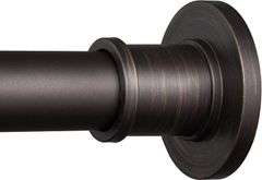 BRIOFOX Industrial Shower Curtain Rod - Never Rust Non-Slip 43-72 Inch Stainless Steel, Bronze, Painted-gold Finial 43-72 Inch Bronze Painted-gold Fin
