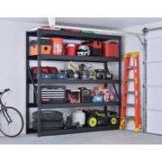 5-Tier Industrial Duty Steel Freestanding Garage Storage Shelving Unit in Black (90 in. W x 90 in. H x 24 in. D)