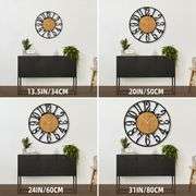 Mee 2ou Wall Clock - 14 Inch Wall Clocks for Living Room Decor - Battery Operated Wall Clock for Bedroom Kitchen - Nearly Silent Wall Clock Non Tickin