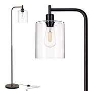 addlon Floor Lamps for Living Room Bright Lighting with Glass lampshade, Modern Bright Floor Lamp with LED Bulbs Industrial Standing lamp for beroom,