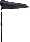 Garden Reflections 9' Half Round Patio Umbrella