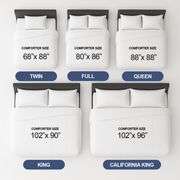 Full Size, White Alternative Down Comforter - Warm, Lightweight, Luxury, & Breathable Hotel Quality Bedding Set - All Season Fluffy & Cozy Oversized C