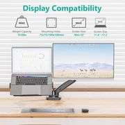 WALI Laptop Mount for Desk, Laptop Arm Mount for 17"-32 Computer Screen and 11.6" - 17.3" Notebook,Dual Monitor Mount Holds up to 19.8lbs, Laptop Tray