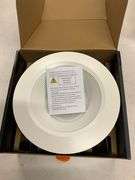 Contractor Select 65BEMW HL 6 in. Selectable CCT Integrated LED White Baffle Recessed Light Trim