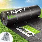 Weed Barrier Fabric, 4x300ft Landscape Fabric, 3.2oz Heavy Duty Durable Woven Geotextile Fabric, High Permeability Ground Cover Mat, Driveway Fabric,