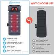Comfier Massage Mat, Full Body Heating Massage Pad with Movable Shiatsu Neck Massage Pillow