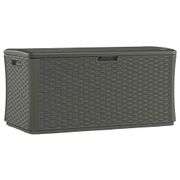 134 Gal. Plastic Wicker Deck Box - Stoney