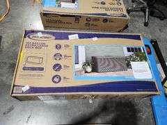 134 Gal. Plastic Wicker Deck Box - Stoney