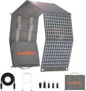 LUMOPAL Portable Solar Panel 60W Foldable Solar Panel Folding Solar Charger with PD60W USB C QC3.0 USB A DC18-20V Output for Camping Backpacking Compa