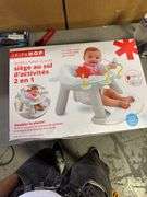 Skip Hop Baby Seat Silver Lining Cloud 2-in-1 Sit-up Chair & Activity Floor Seat - Gray