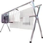 JAUREE 2.4 Meters Clothes Drying Rack, Drying Rack Clothing Folding Indoor Outdoor, Heavy Duty Stainless Steel Laundry Rack, Foldable Portable Large C