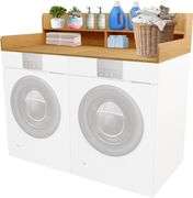 Washer Dryer Countertop Durable Waterproof Laundry Countertop with Shelves for Storage Organization,Over Washer & Dryer Topper,Easy Assembly,Ideal for