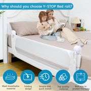 Y- STOP Bed Rail for Toddlers Convertible Toddler Bed Rails for Crib, Baby Bed Rail Guard, Sturdy Crib Rail Guard with Reinforced, Sturdy Crib Rail Gu