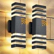 DASTOR Dusk to Dawn Outdoor Wall Lights, Modern Exterior Sconce Lighting Fixtures, Up and Down Outdoor Porch Lights, Aluminum Waterproof Outside Light