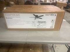 Roanoke 48 in. Indoor/Outdoor Wet Rated Natural Iron Ceiling Fan with LED Bulbs Included