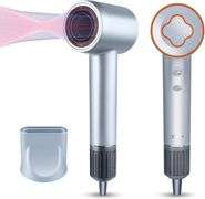 JBOX Hair Dryer,1600W Professional Ionic Blow Dryer with Magnetic Nozzle, 3 Intelligent Temperature Control,2 Speed,Low Noise High Speed Brushless Mot