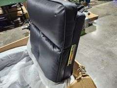 Hermann Navy Genuine Leather Power Recliner with Bronze Nailhead Trim