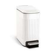 Cesun Small Bathroom Trash Can, 1.6 Gallon Stainless Steel Garbage Can with Lid and Foot Pedal, Slim Waste Basket for Bathroom, Office, Bedroom, Laund