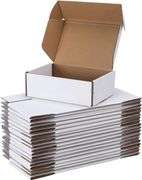 PHAREGE 6x4x2 inch Shipping Boxes Bulk 25 Pack White, Tab Lock Tuck Top Mailer Boxes for Packaging Small Business, Small Cardboard Gift Boxes for Wrap