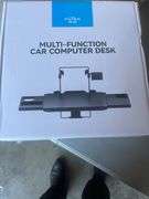 OCCKIC Multi-Functional Steering Wheel Tray-with Separate Stand and Retractable Slot's Black Car Storage Tray,Car Lunch Tray Suitable for Working, Eat