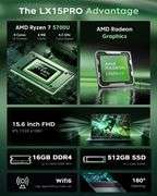 2025 Laptop Computers with AMD Ryzen7, 8-core Processor (Up to 4.3GHZ) with AMD Radeon Graphics,16GB DDR4 RAM 512GB SSD,WiFi 6, Windows 11,15.6 inch I