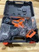 Cordless circular saw, 0-3200SPM battery saw, 2 x 2000 mAh, integrated LED light, tool-free saw blade replacement, 8 saw blades, sweeper saw, drinking