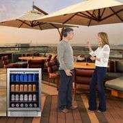 4.6 cu. Ft. Outdoor/Indoor Refrigerator IPX4 SS built-in/FS 110 cans 6 Bottles