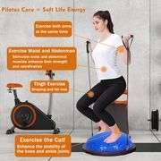 EGOOIEYE Balance Ball Trainer Exercise Half Ball with 2 x Resistance Bands,Inflatable Yoga Ball,Pilates Ball for Home Gym Workouts,for Balance Trainin